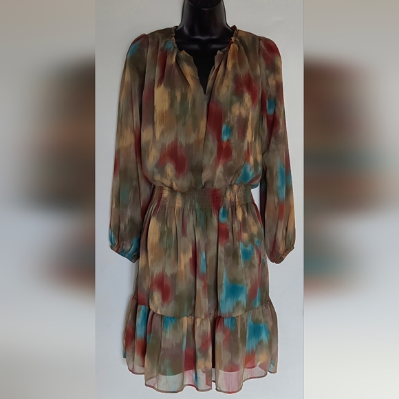 Lola Grace Dresses & Skirts - Lola Grace Long Sleeve Multicolor Ruffle Dress